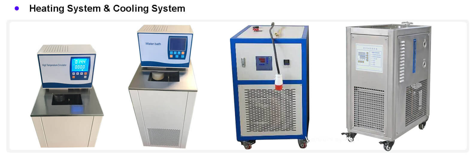 heating and cooling circulators of molecular distillation equipment