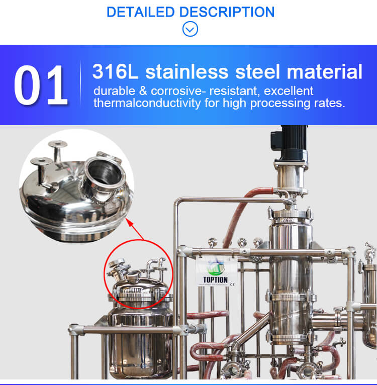 molecular distillation equipment lid