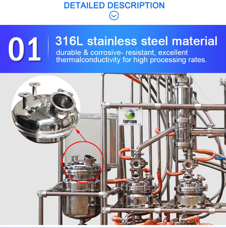 stainless steel essential oil distillation