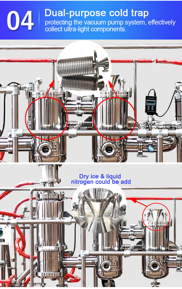 8 inch molecular distillation cold trap