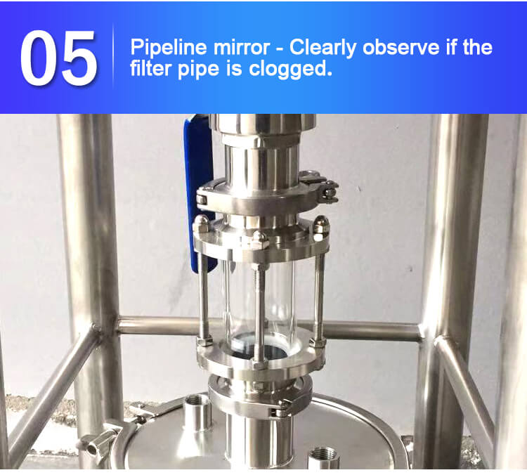 50L filtration apparatus pipeline design