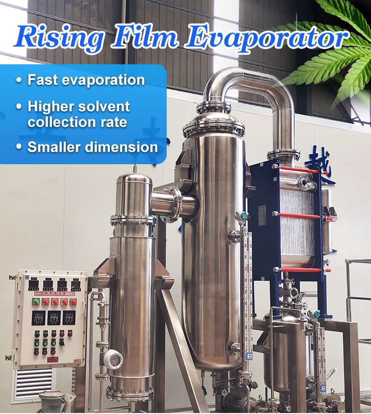 Rising film evaporator