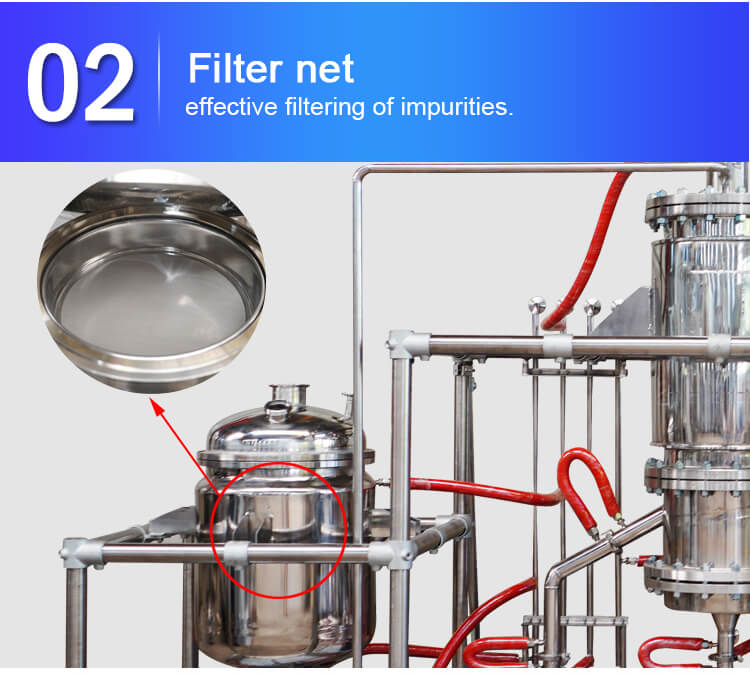 filter net of essential oil distillation equipment