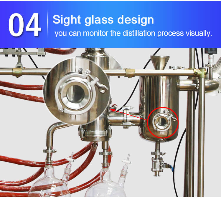 steam distillation apparatus sight glass