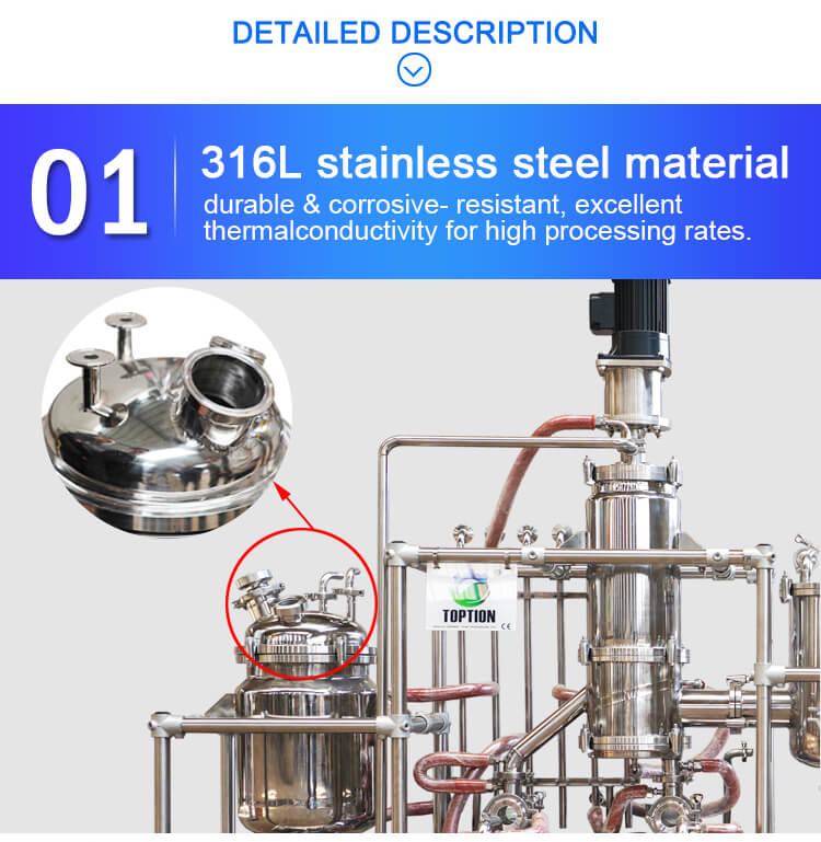 stainless steel molecular distiller separation equipment
