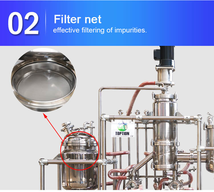 molecular distiller separation equipment filter net design