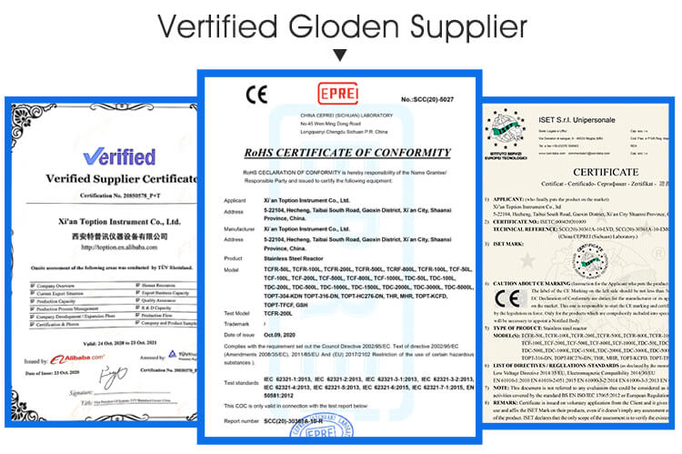certification of extraction machine