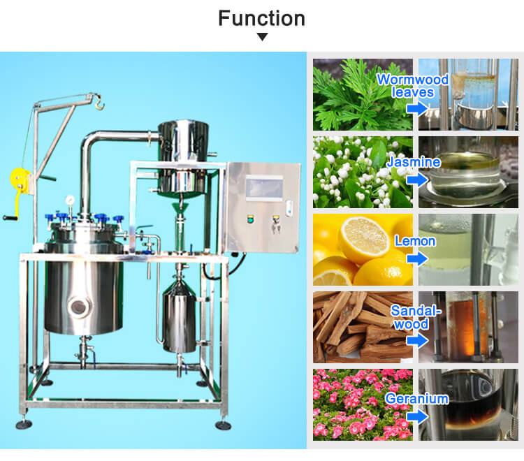 plant essential oil extraction machine application