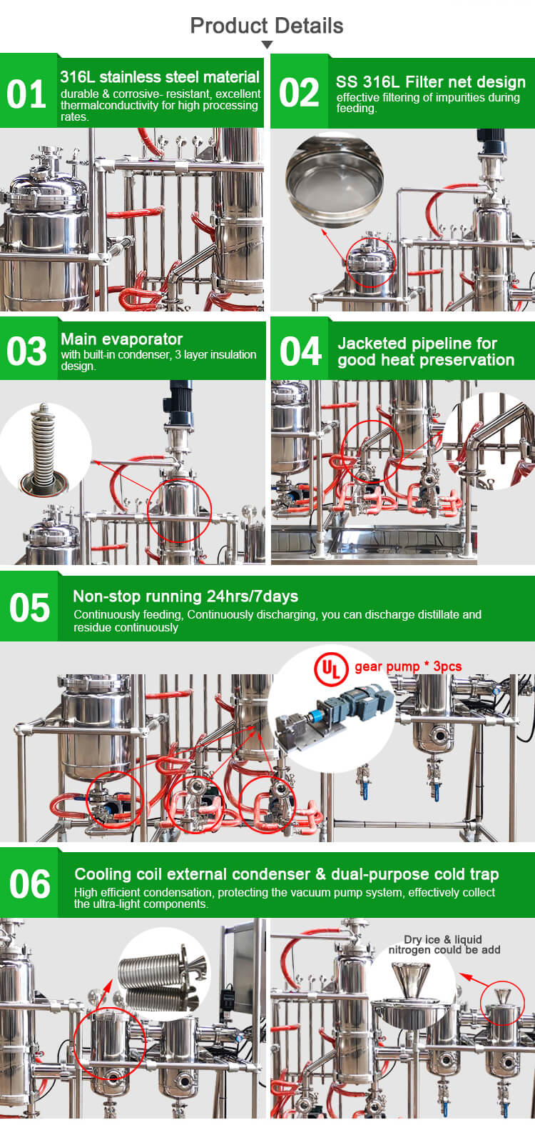 3 stages molecular distillation equipment advantages