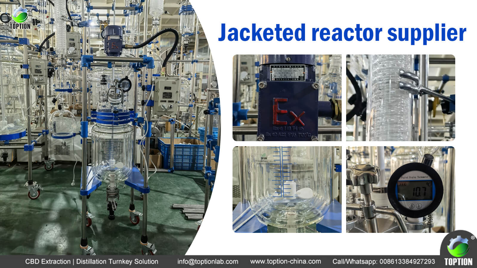 jacketed glass reactor china manufacturer